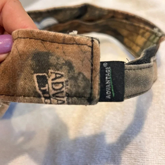 Advantage Men Brown Camouflage Go Fish Visor Hat Embroidered Fishing Outdoor - Picture 4 of 5